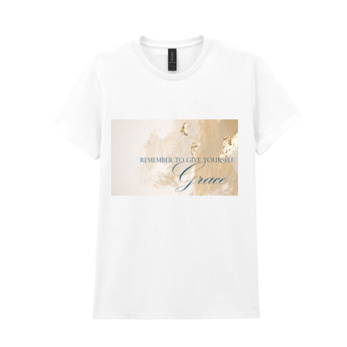 Female t-shirt with "remember to give yourself grace" on the front Thumbnail